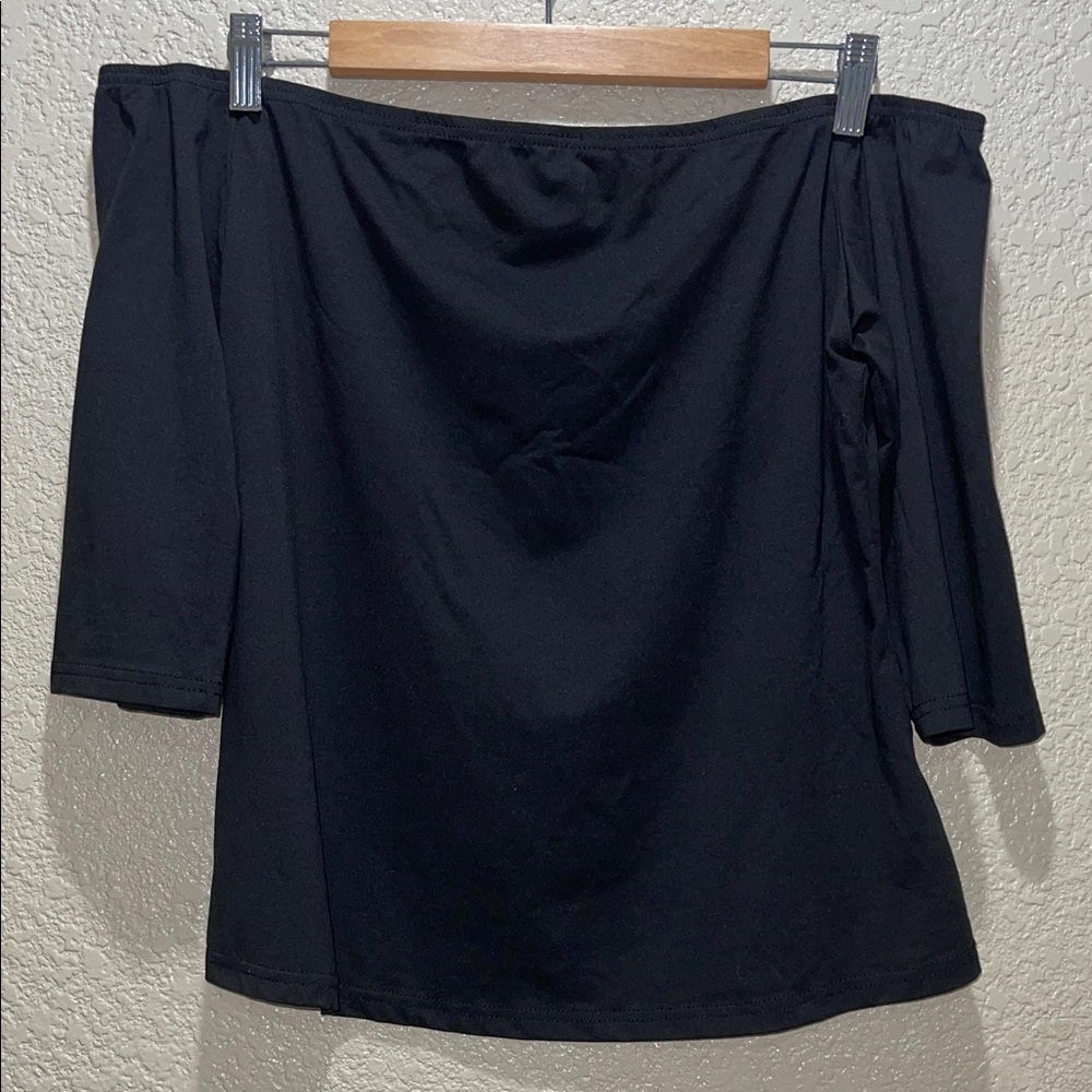SHEIN Black Off-Shoulder Blouse